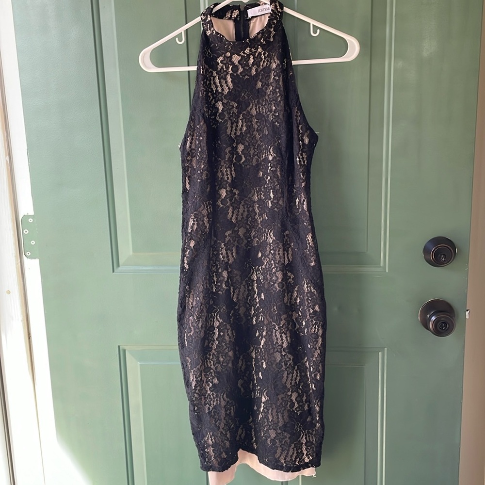 NWOT Black Lace Body Con Dress